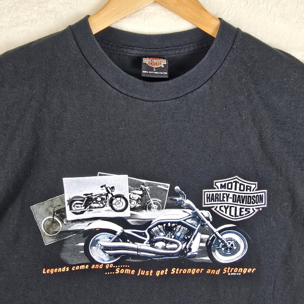 Vintage Harley Davidson Motorcycle Logo Las Vegas Nevada Large USA Made Y2K